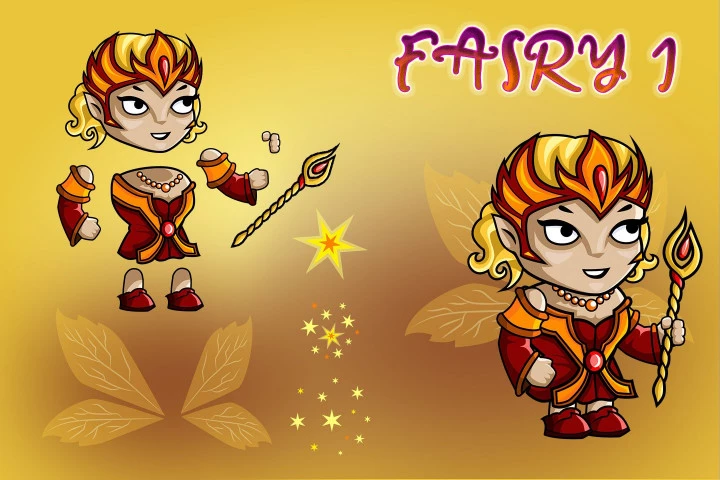 2D Fantasy Fairy Free Character Sprite