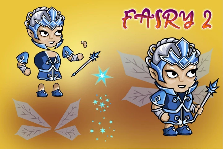 2D Fantasy Fairy Free Character Sprite