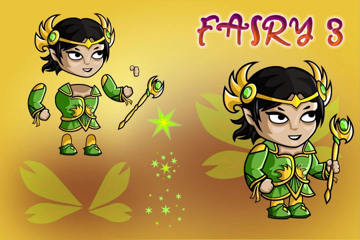 2D Fantasy Fairy Free Character Sprite