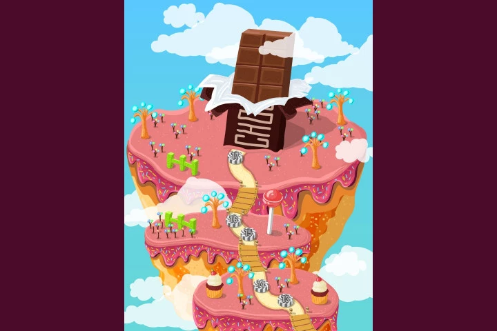 Candy Game Level Map Backgrounds