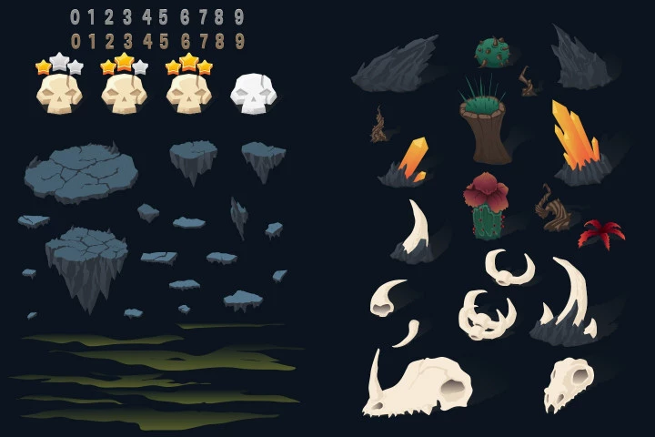 Dead Lands Level Map 2D Backgrounds