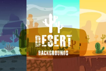 Desert 2D Game Backgrounds