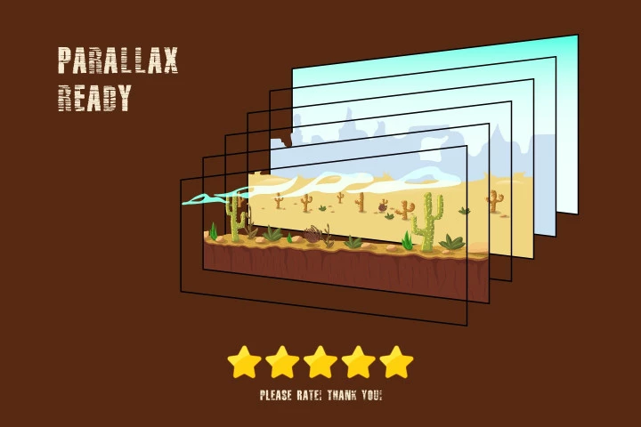 Desert 2D Game Backgrounds