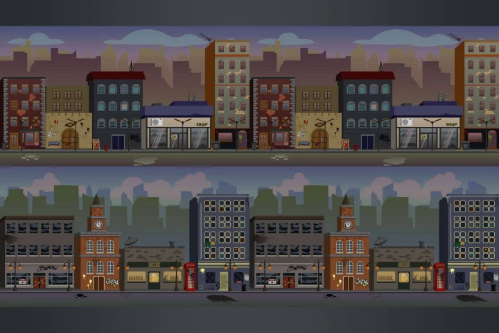 Street 2D Game Backgrounds