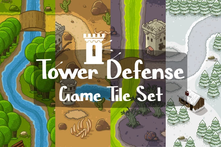 Tower Defense Game Tilesets