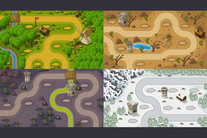 Tower Defense Game Tilesets