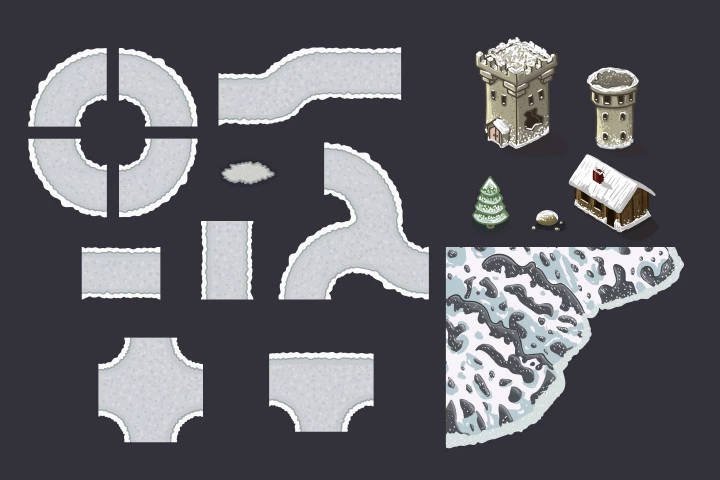 Tower Defense Game Tilesets