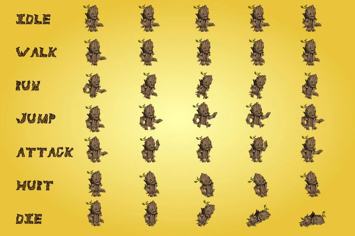 2D Fantasy Ent Character Sprites