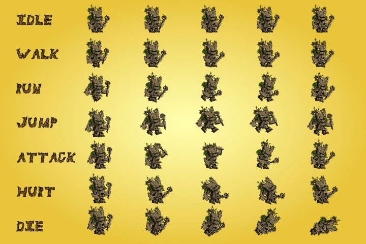 2D Fantasy Ent Character Sprites