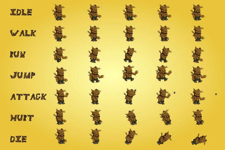 2D Fantasy Ent Character Sprites