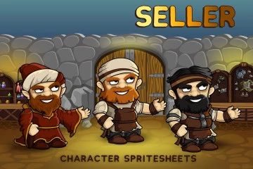 2D Fantasy Seller Free Character Sprite