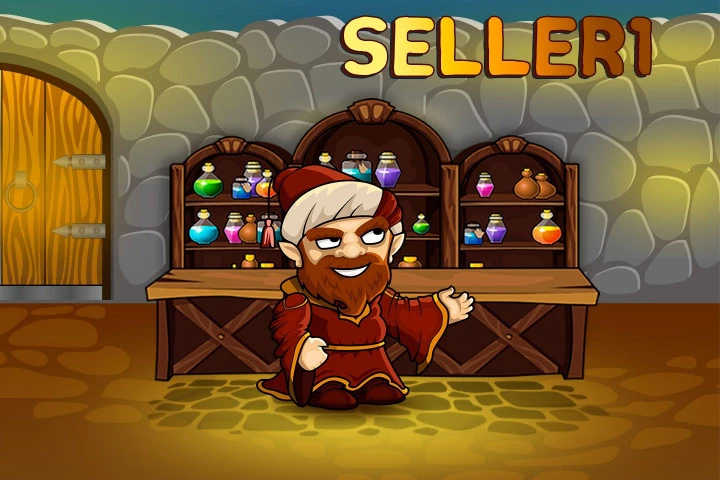 2D Fantasy Seller Free Character Sprite