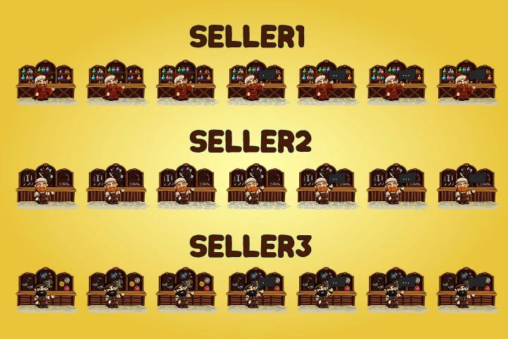 2D Fantasy Seller Free Character Sprite