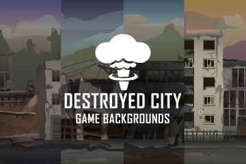 Destroyed City Parallax Backgrounds