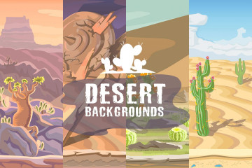 Free Desert Scrolling 2D Game Backgrounds