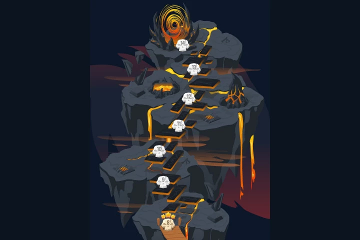 Free Lava Fields Level Map 2D Backgrounds