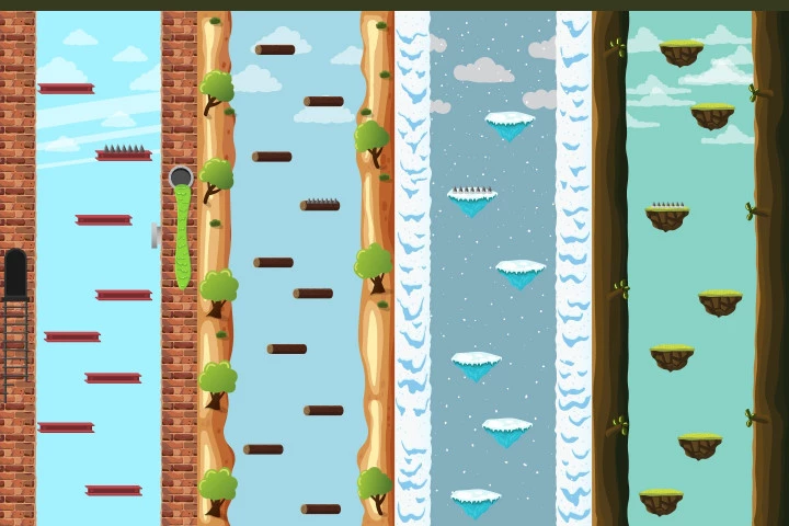 Vertical Jumping Game Backgrounds