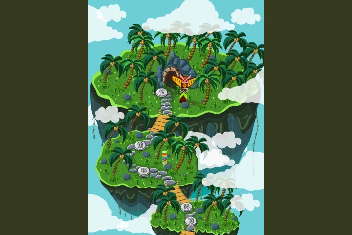 Jungle Game Level Map Backgrounds