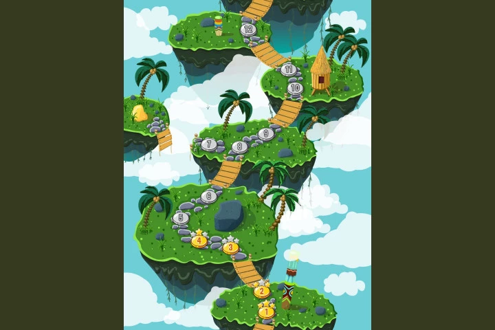 Jungle Game Level Map Backgrounds