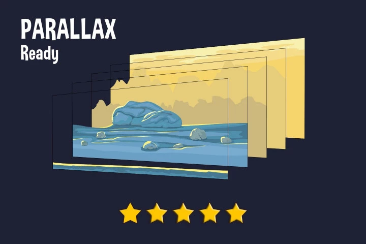 Stone Scrolling 2D Game Backgrounds