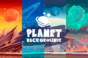 2D Planet Game Backgrounds