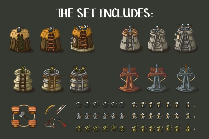 Archer Tower Game Assets