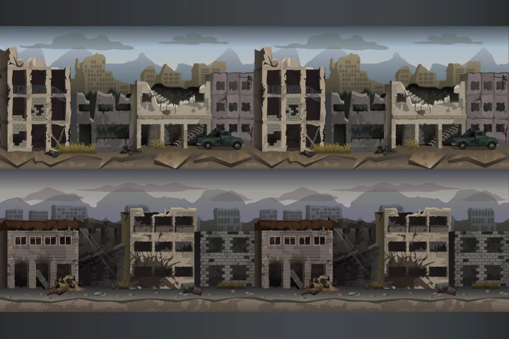 War 2D Game Backgrounds