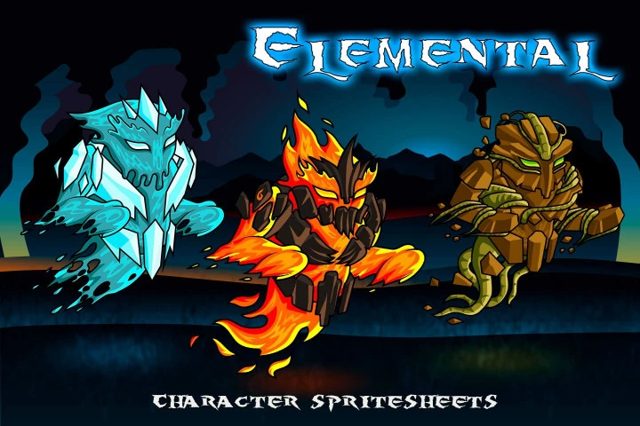 2D-Fantasy-Elemental-Character-Sprites