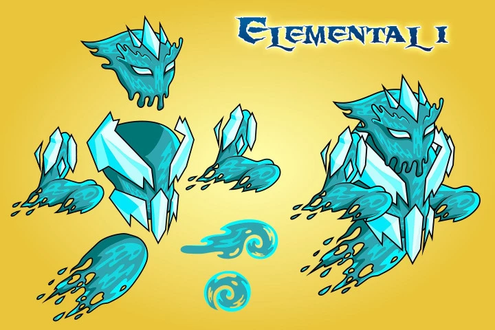 2D Fantasy Elemental Character Sprites