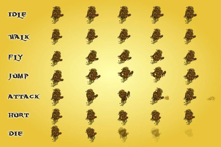 2D Fantasy Elemental Character Sprites