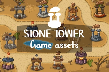 Free Stone Tower Game Assets