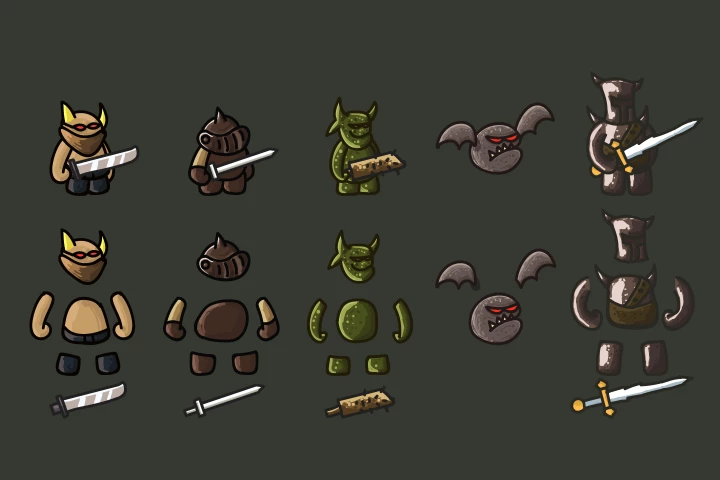 Tower Defense Monster 2D Sprites