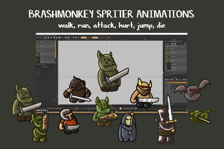 Tower Defense Monster 2D Sprites