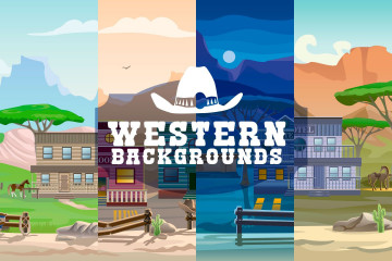 Western 2D Game Backgrounds