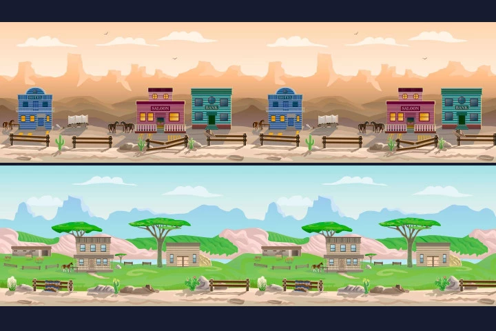 Western 2D Game Backgrounds