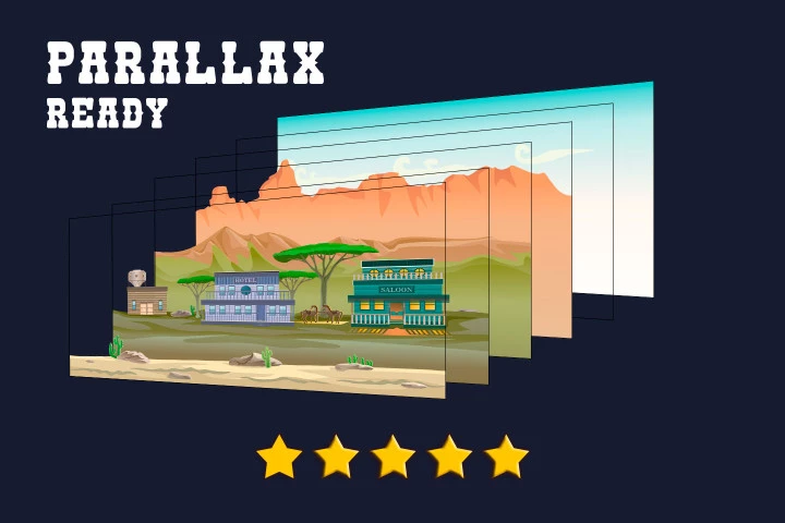 Western 2D Game Backgrounds