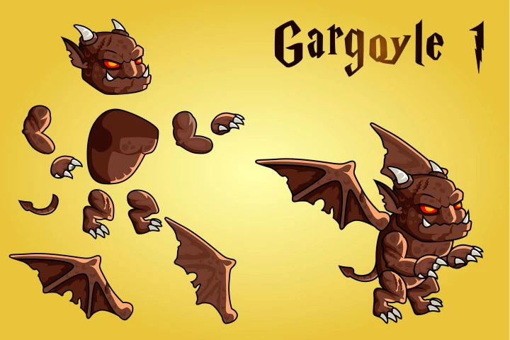 2D Fantasy Gargoyle Character Sprites