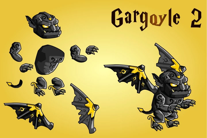 2D Fantasy Gargoyle Character Sprites