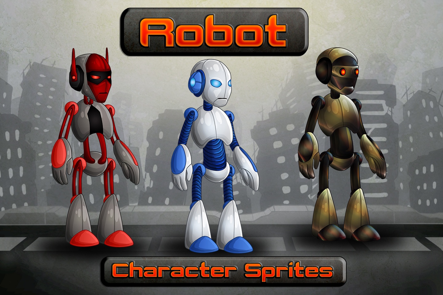 Robot Character Sprites CraftPix.net