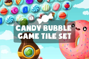 Candy Bubble Game Tile Set
