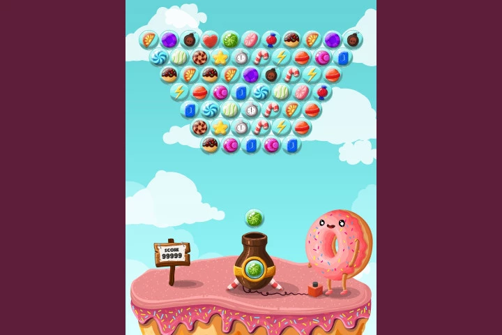 Candy Bubble Game Tile Set