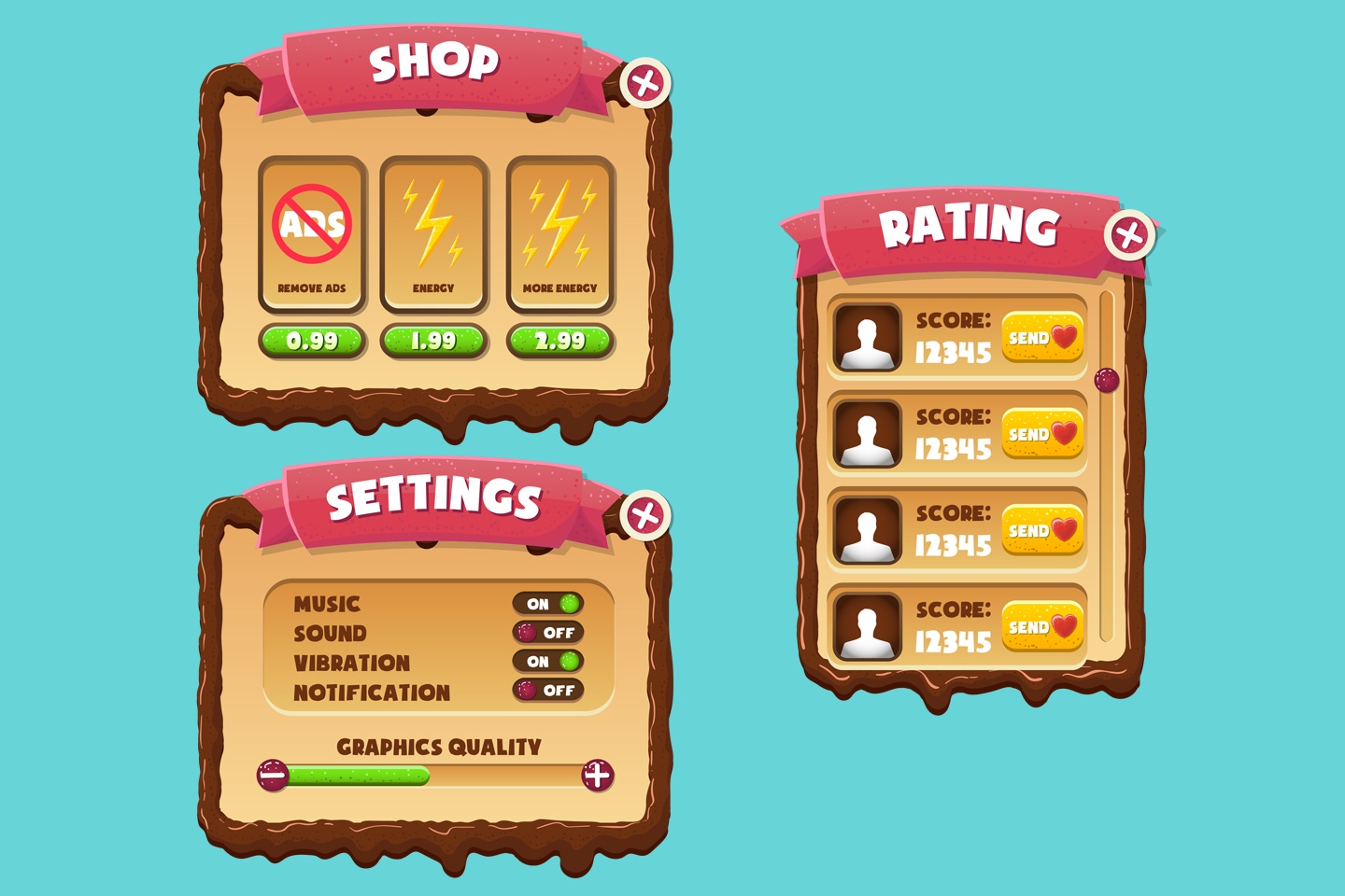 Candy Game UI  CraftPix net