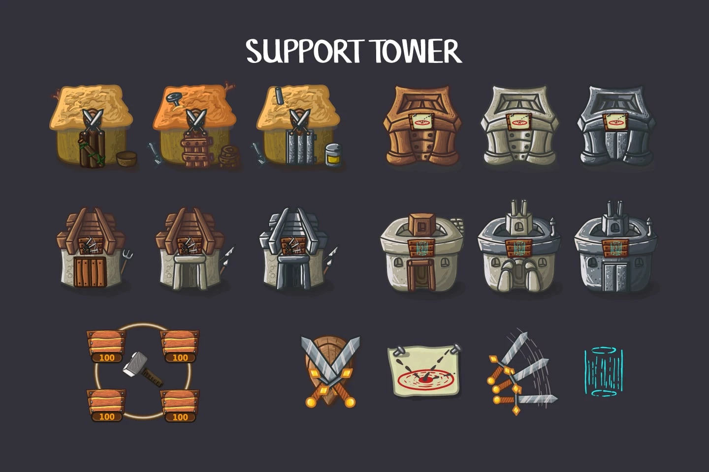 Tower Defense (300 tiles/sprites)