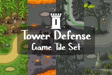 Tower Defense Game Tile Set Pack 2