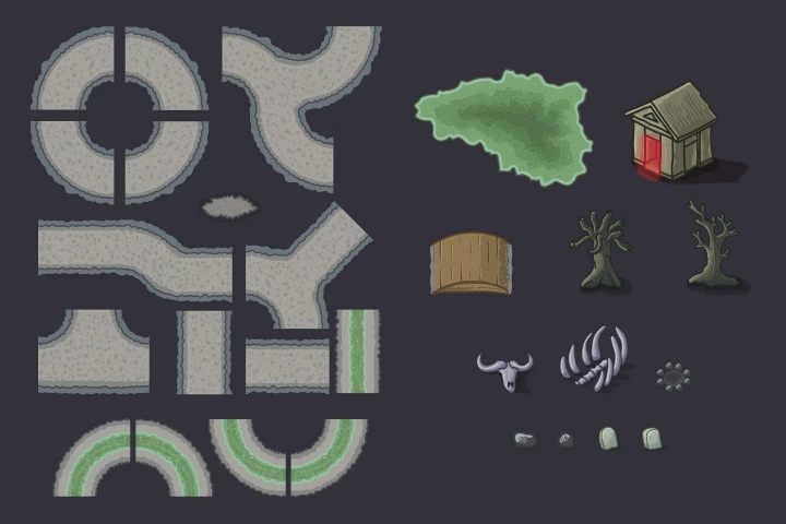 Tower Defense Game Tile Set Pack 2