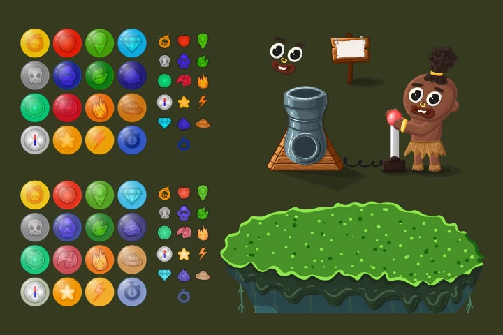 Jungle Bubble Game Assets