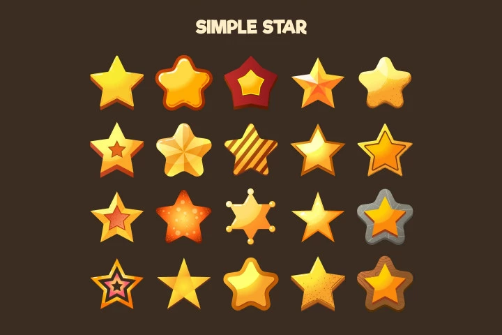 Stars 2D Game Items