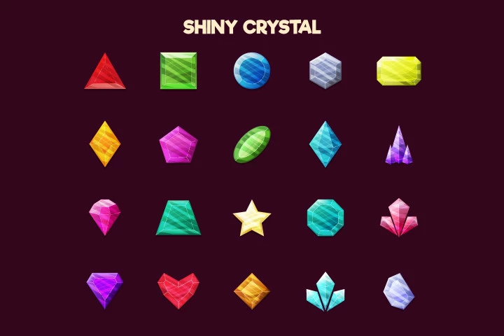 Free Crystals 2D Game Items