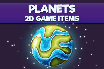 Planets 2D Game Objects