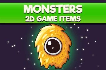 Free Monster 2D Game Items